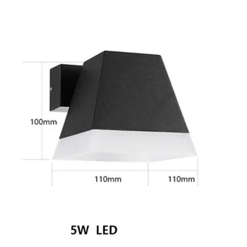 Vanjski Led Zidna Svjetiljka 5 W IP65 Vodonepropusna Moderan Zidni Bra Svjetla Vrt Home Dekor Aluminijski Reflektori