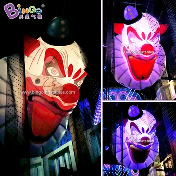 Besplatna dostava 2.3x2.6 metara Inflatable Glava Klauna Sa Svjetlima / 8.5 Metara Div Inflatable Maska Duh Halloween Igračke - BG-F0085