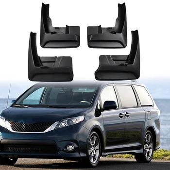 Fender Auto Parts Protect the Car Mud Flaps Set Car Mud Flap Front Rear Mudguard Splash Guards for Toyota Sienna 10-17