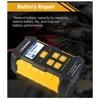 KONNWEI KW510 12V Car Recharge Tool Car Battery Tester for 12V Car Test Repair Recharge Battery Tester EU Plug