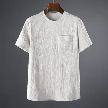 JSBD godišnje soft prozračna pamučna tkanina seersucker modern vision Europska i američka jednostavna muške casual majica sa kratkim rukavima-shi
