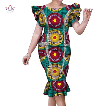 Vestidos Afričke Ženske Haljine 2020 Nova Moda O-izrez Šljokice Afrička Odjeća Дашики Plus Size Seksi Večernje haljine WY7057