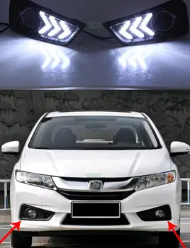 Za Honda City 2016 2017 DRL Vožnje Dnevna Svjetla DRL svjetla za maglu Relej Dnevnog svjetla automobila-stil