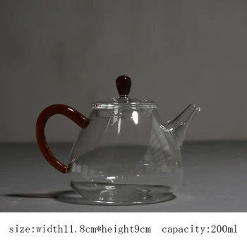 200 ml Čaj Toplinu Stakleni Lonac Kreativni Transparentno Čaj Kineski Kung-Fu Tea Set Čajna Posuđe Kava Čaj Deocor Obrtni