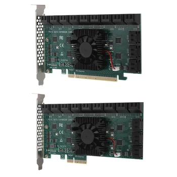 Novi 20/24 Portovi i konektori SATA 3.0 ZA PCIE X1 X4 X8 X16 Karticu 6 Gb / s Adapter Kartice Pretvarač PCI-E SATA Karticu Za Windows 10/8/7