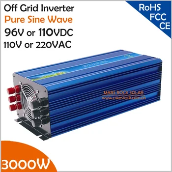3000W 96V/110V DC na AC 110V/220V S Rešetke Čist sinusni val Solar Inverter ili Vjetar Inverter, Jednofazni PV Inverter
