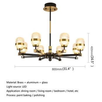 Svjetiljke svjetiljke LED Привесного svjetlosti Mesinga DLMH moderni i luksuzni Za Uređenje Kantine