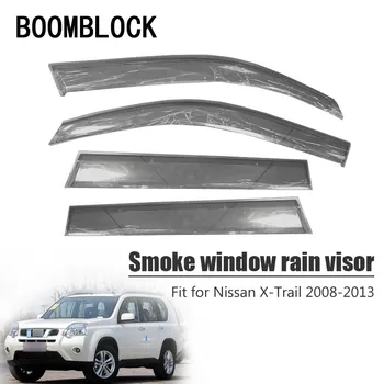BOOMBLOCK 4 kom. Auto Presvlake Za Mangala Prozora Vizir za Zaštitu Od Sunca Kiša Vjetar Deflektor Tenda Štit ABS Nissan X-Trail T31 2008-2013