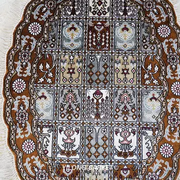 Yilong 2'x3' Four Seasons Hand knotted Carpet Ručno Tkani Area Silk Rug (LJH009)