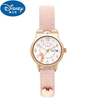Disney Offical Djevojke Slatka, Casual Japan Quartz Wristwatch Bling Lovely Children Youth Student New Minnie Mouse Cartoon Dial Clock