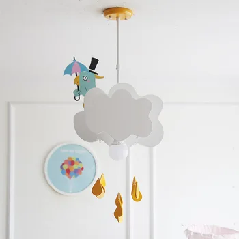 Pravovremeni kiša minimalistički skandinavski oblaka dječja soba luster dječak djevojčica dijete lampa spavaća soba lampa kreativne lampe lightingLB022402