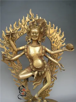 Rijedak STARI Tibet Bakar budistički MA JI LA kip buddhe,Vulkan Tibeta,Besplatna dostava uređenje doma metalne obrt