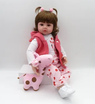 Bebes reborn doll 48cm Baby girl Dolls soft Silicone Boneca Reborn Brinquedos real alive newborn doll children ' s day gifts igračke