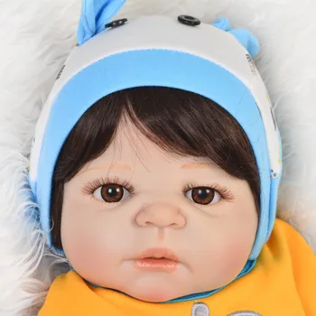 KEIUMI Reborn Baby Dolls Boy Full Body Silicone 23 Inch Lifelike Babies Doll For Toddler Realno Boneca Reborn Rođendan Pokloni