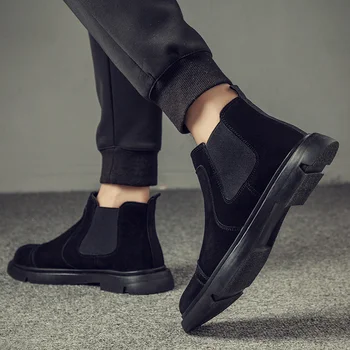 Talijanske marke dizajner muške luksuzne modne kaubojske čizme udobne cipele od prave kože ulične cipele chelsea boots botas zapato