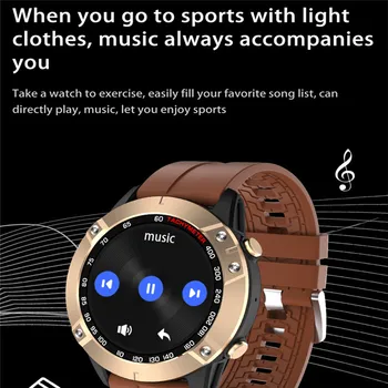 UGUMO Za Muškarce Poslovno Putovanje Bluetooth Sat Brojčanik Poziva Vodootporan Monitor Srčane Puni Zaslon Osjetljiv na dodir Smartwatch