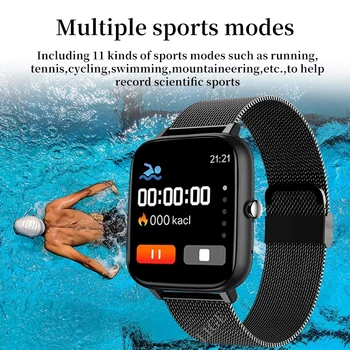 2021New Bluetooth Poziv Pametni Sat Puni zaslon Osjetljiv na Monitor Krvnog Tlaka Muškarci Žene Fitness-Tracker Smartwatch Za Xiaomi Huawei +kutija