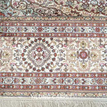 10'x14' Kvalitetan tepih od bjelokosti Medaljon Ručni Rad perzijski svilene tepihe (TJ300B)