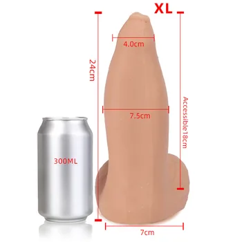 Veliki Dildo Realan Dizajn sisanje čaša Lažni Penis Tekući Silikon Ženski Analni Masturbator Alat za Analni Čep za WomenXL