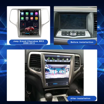 Tesla Stil Vertikalni auto radio za Jeep Grand Cherokee WK2 GPS navigator za automobil stereo auto-radio sa Bluetooth 2008-2013