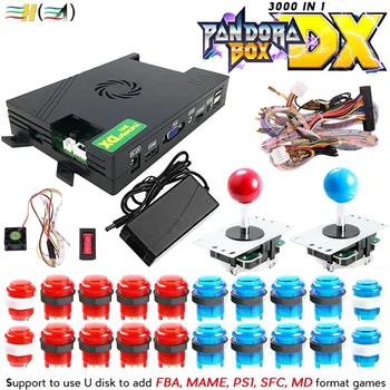 All New Pandora Box DX 3000 in 1 Arcade Game Jamma PCBboard Support 3P 4P Game Can Save Game Progress Have 3D Tekken
