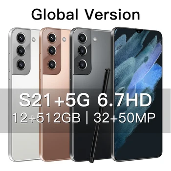 Global S21+5G Pametne telefone 16Gb 512Gb Celular Smart Telefoon 6.7 Hd Inch Mobiele Phoens Android 11 ontgrendeld Mobiele Telefoons