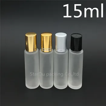 100pc 15 ml, prozirni mat роллон boca ,eterično ulje u bočici parfema 15cc mali stakleni valjak kontejner