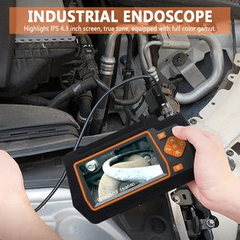 Industrijski Endoskop Home Video Zmija Skladište 4,3-inčni IPS Ekran HD 1080P Punjiva Vodootporan Praktičan Sa 6 Led Žaruljama